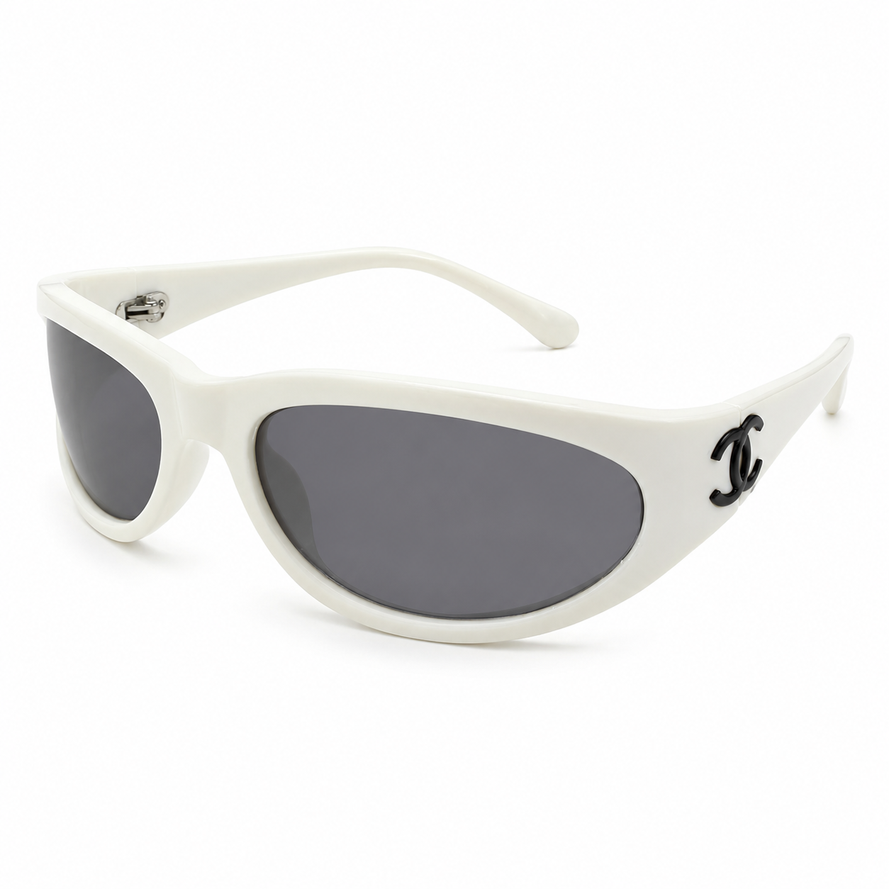 Oversized Wraparound Sunglasses with Tinted Lenses