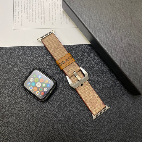 Bőr edzőszíj Apple karóra Világosbarna-YHK244221710