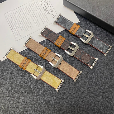 Bőr edzőszíj Apple karóra Világosbarna-YHK244221710