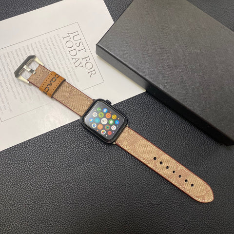Bőr edzőszíj Apple karóra Világosbarna-YHK244221710