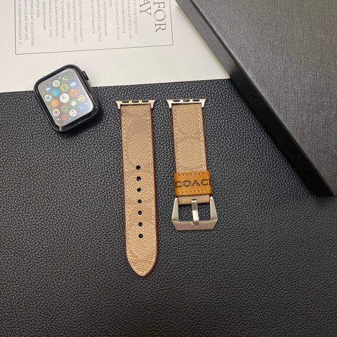 Bőr edzőszíj Apple karóra Világosbarna-YHK244221710