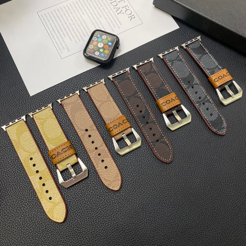 Bőr edzőszíj Apple karóra Világosbarna-YHK244221710