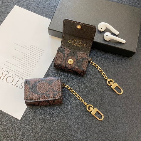 Luxusní pouzdra Classic AirPods Pro Tmavě hnědá-YH240425