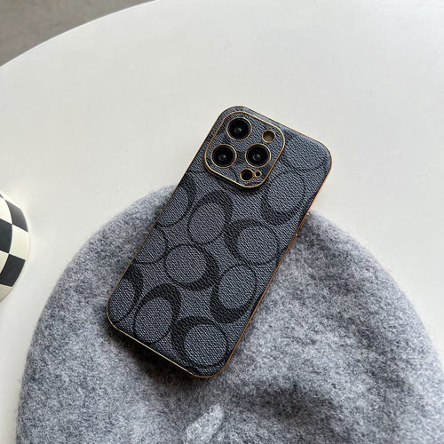 Klassisk iPhone Case Læder Sort -QBK240513