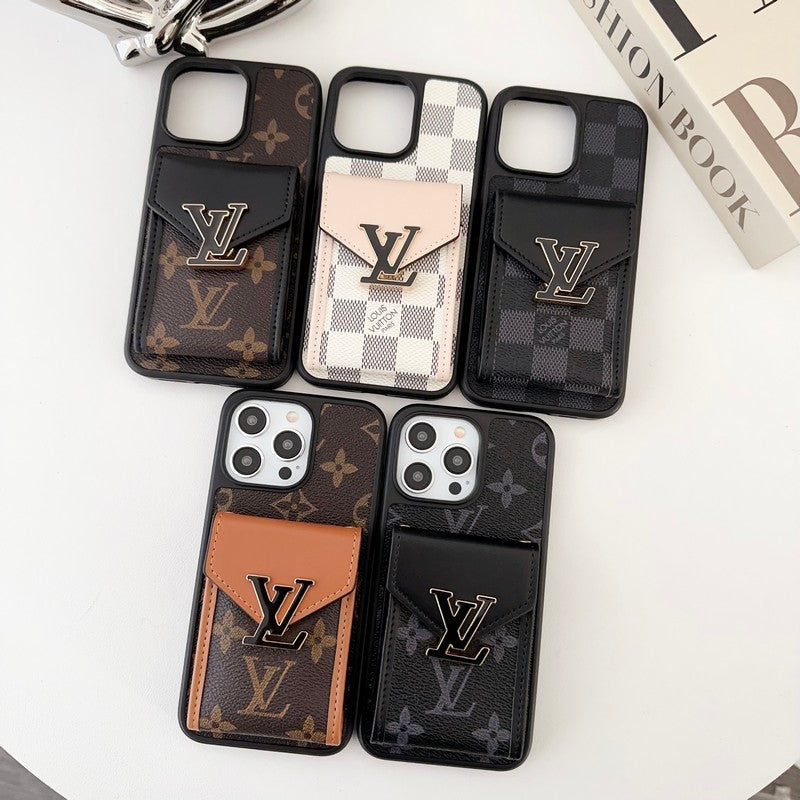 Luxe kaarttasje in kleur iPhone-hoesje