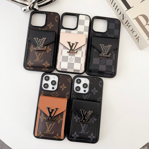 Luxe kaarttasje in kleur iPhone-hoesje