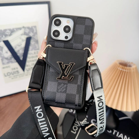 Luksus kort taske Fem farve kæde iPhone etui