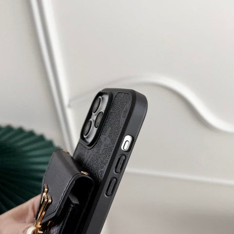 Luxe kaarttasje in kleur iPhone-hoesje