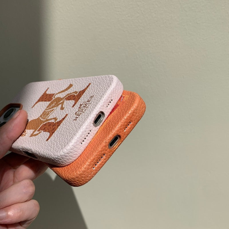 Klassische iPhone-Hülle aus Leder