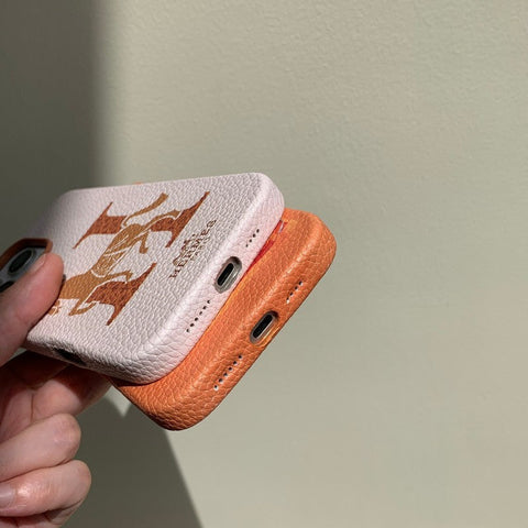 Klassische iPhone-Hülle aus Leder