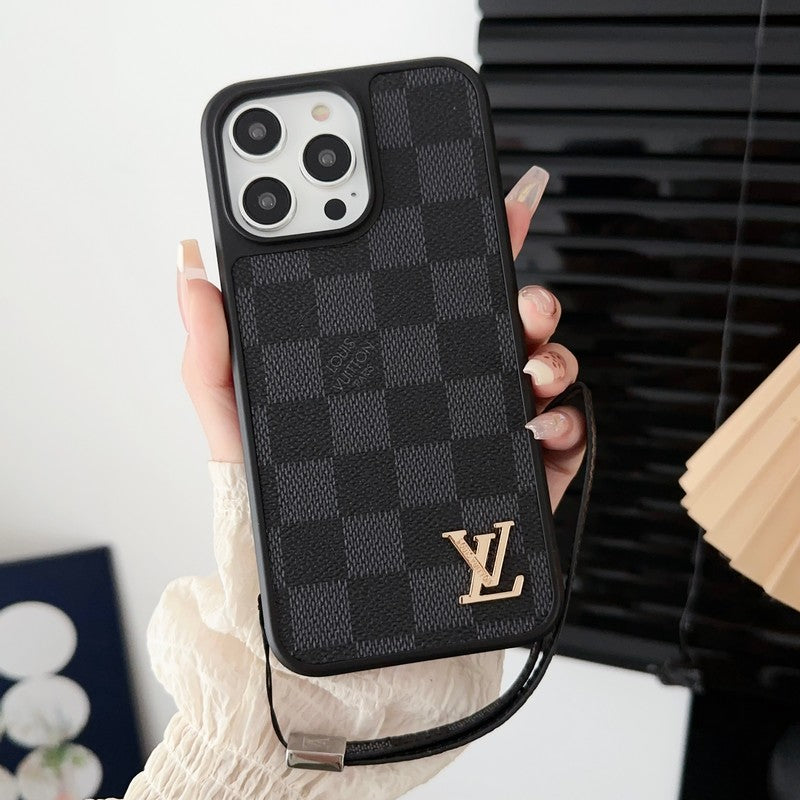 Luksus sort/hvid håndkæde iPhone etui