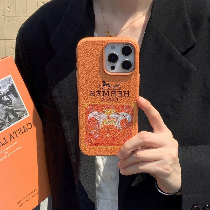 Klassische iPhone-Hülle aus Leder