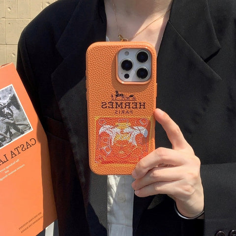 Klassische iPhone-Hülle aus Leder