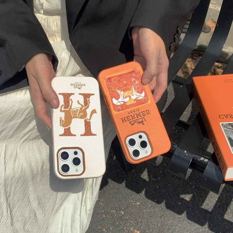Klassische iPhone-Hülle aus Leder