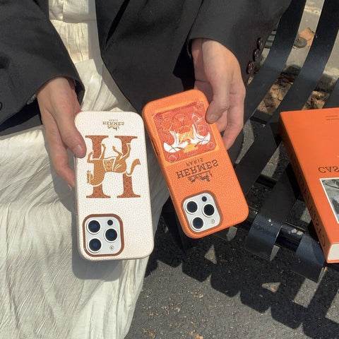 Klassische iPhone-Hülle aus Leder