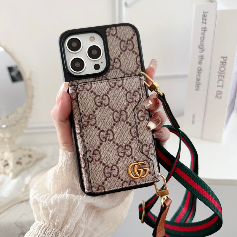 Custodia per iPhone a tracolla con borsa laterale Premium