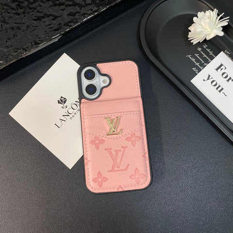 Luxuriöse iPhone-Hülle mit Kartenetui in klassischer Farbe