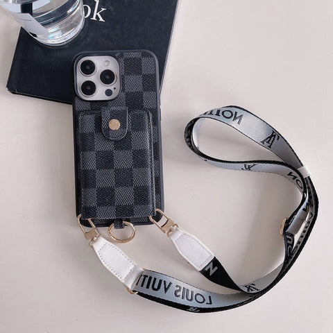 Luxe kaarttasje met klassieke ketting iPhone-hoesje