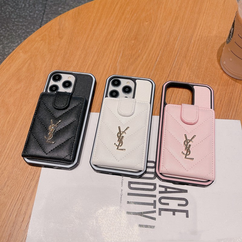 セイントカードバッグカラーレザーiPhoneケース