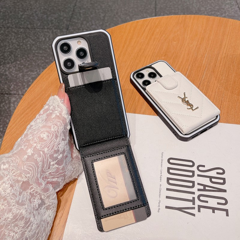 セイントカードバッグカラーレザーiPhoneケース