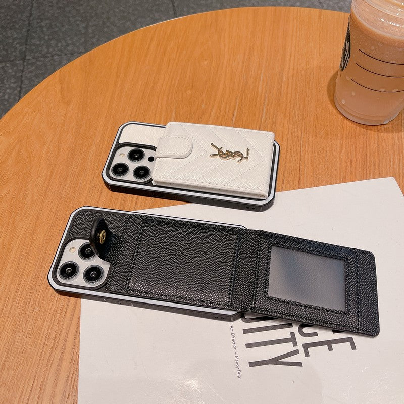 セイントカードバッグカラーレザーiPhoneケース