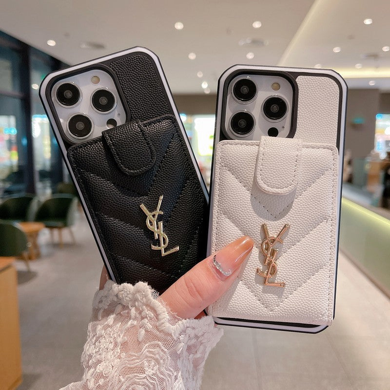 セイントカードバッグカラーレザーiPhoneケース