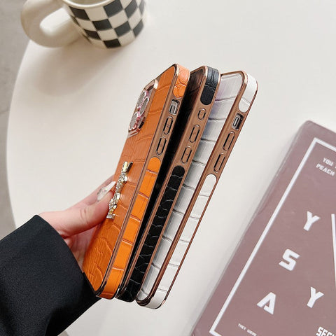 Saint Color Leather Rose Gold iPhone-deksel