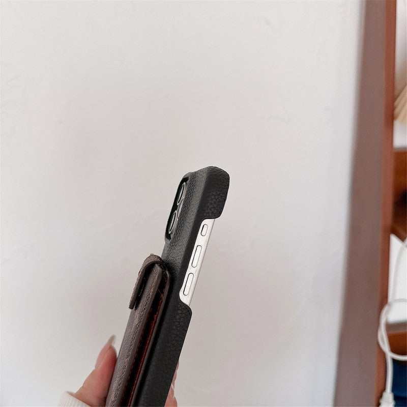Luksusowa torba na karty z łańcuszkiem na ramię. Etui na iPhone'a