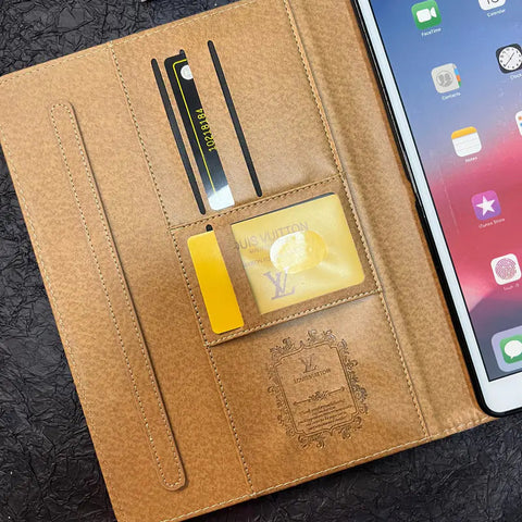 Luksus lærred monogram læder frisk sommer tema mønster Apple iPad cover