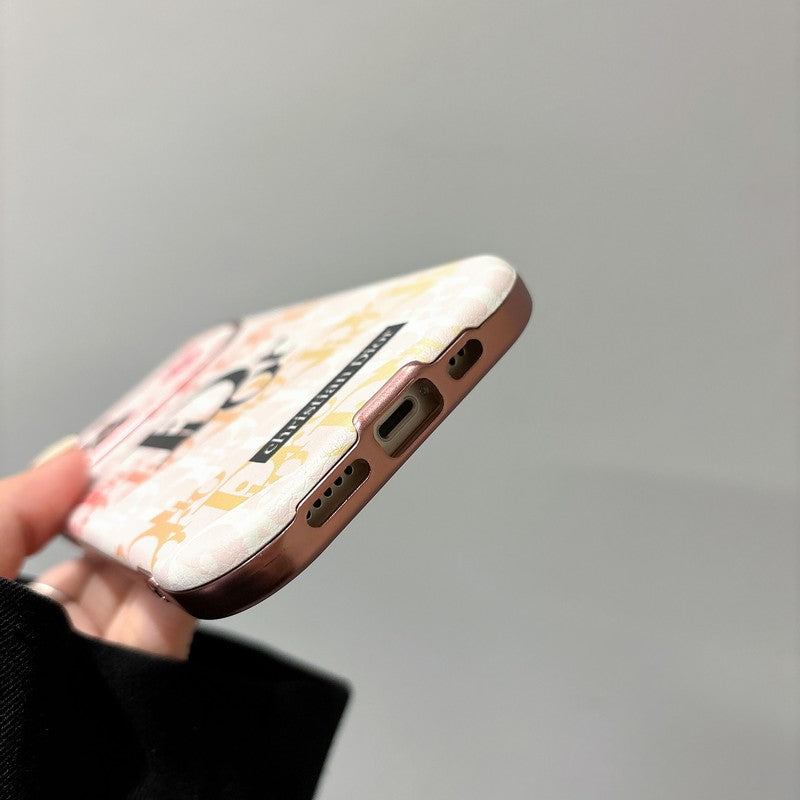 Modische iPhone-Hülle aus Leder in Weiß und Braun