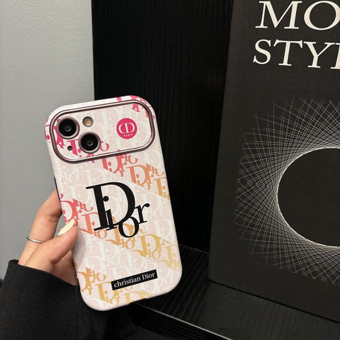 Modische iPhone-Hülle aus Leder in Weiß und Braun