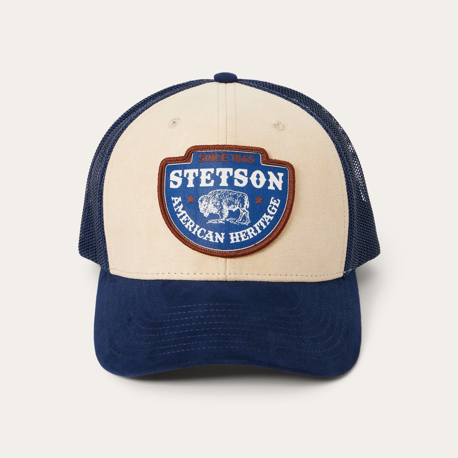 Khaki Arrowhead Patch Trucker Cap