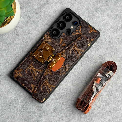 MARKA KOŽNI DRŽAČ KARTICA SLOT LOCK TORBICA ZA SAMSUNG GALAXY