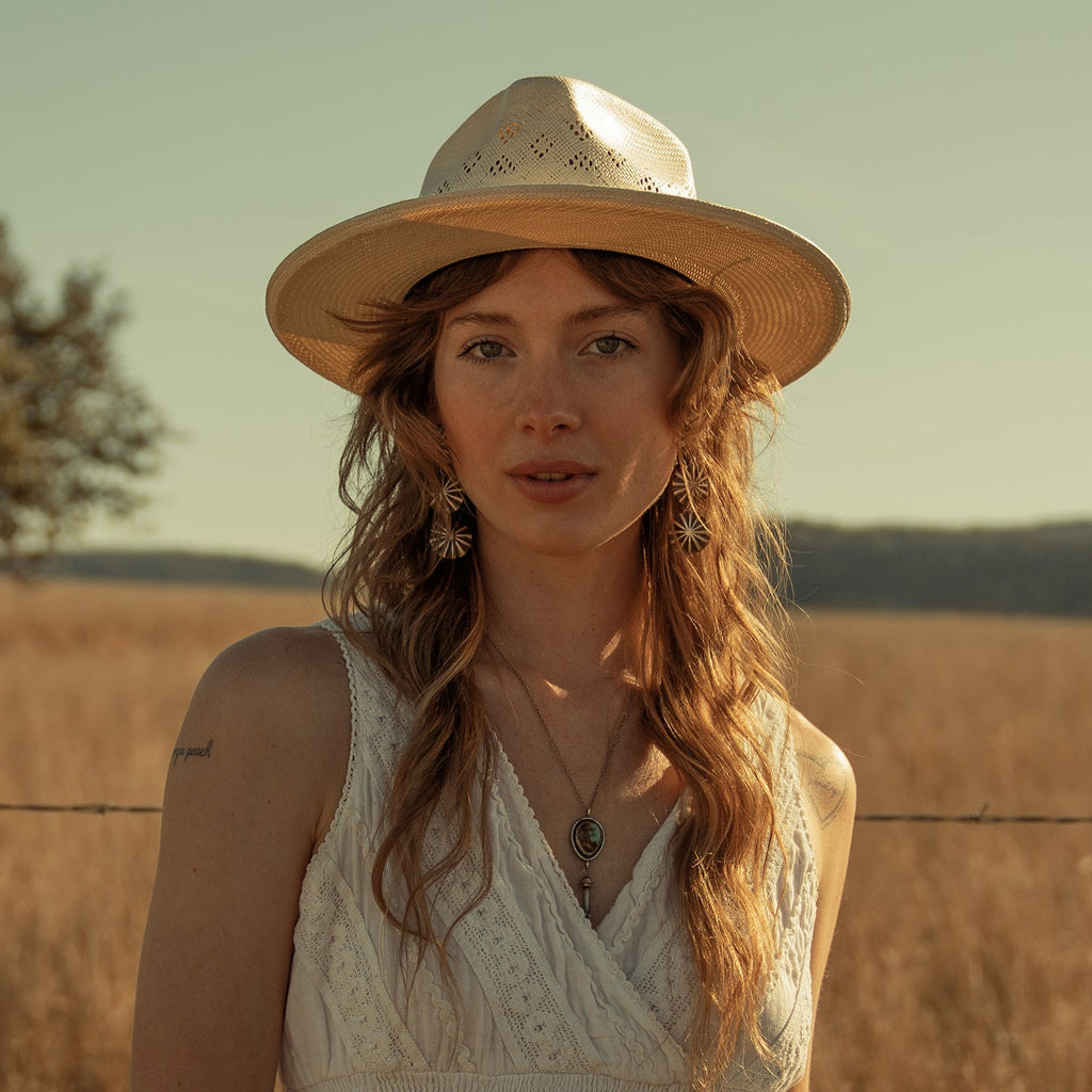 Andromeda Vented Straw Fedora