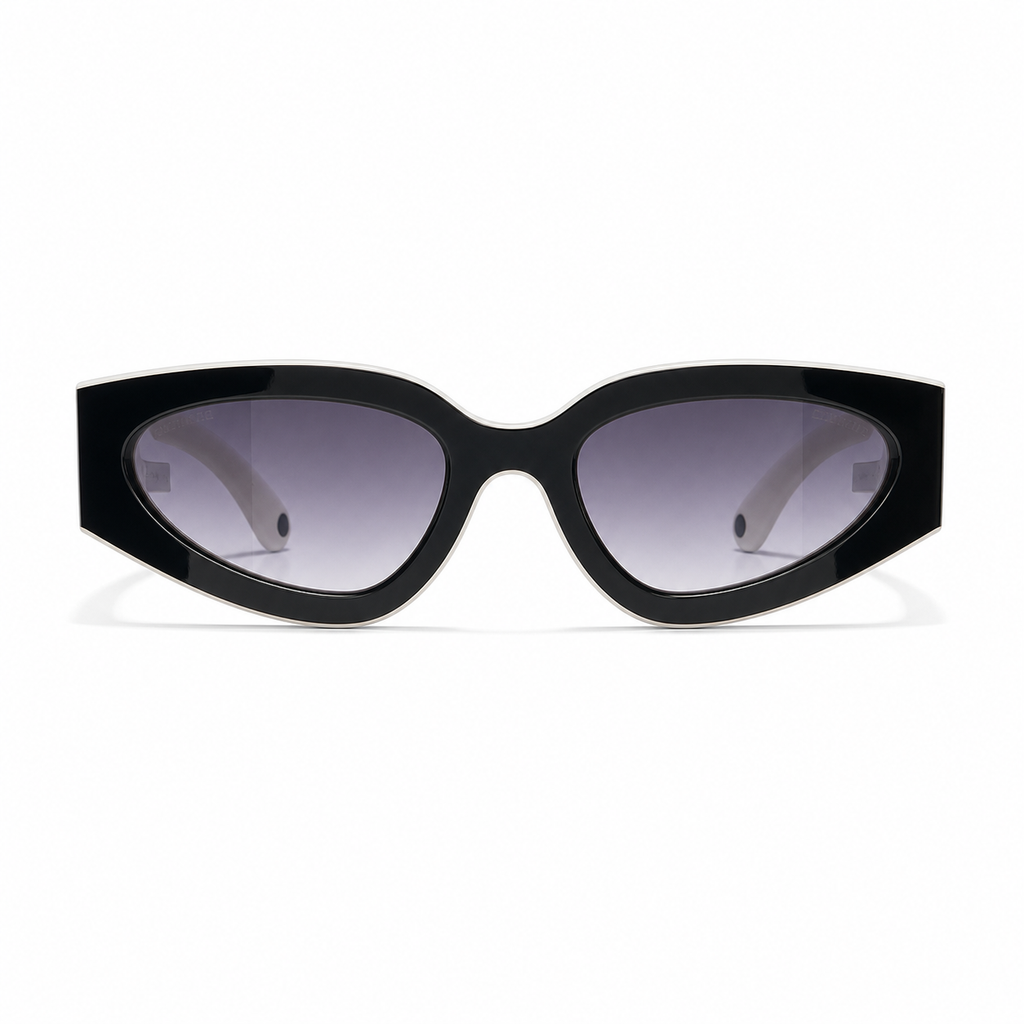 Luxury Two-Tone Cat Eye Sunglasses– Elegant & Timeless