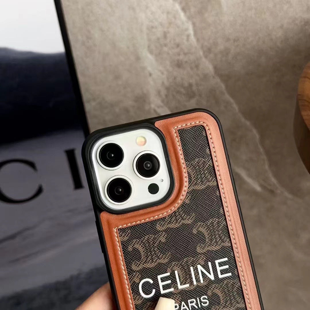 Černé pouzdro na iPhone s řemínkem Celine-SZ231124