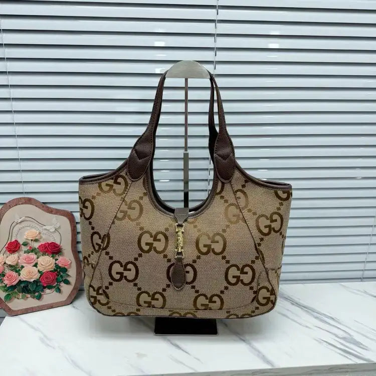 Sac fourre-tout vintage de luxe de grande capacité, sac à bandoulière de banlieue