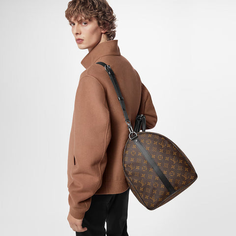 Monogram Travel Duffle Bag with Detachable Shoulder Strap