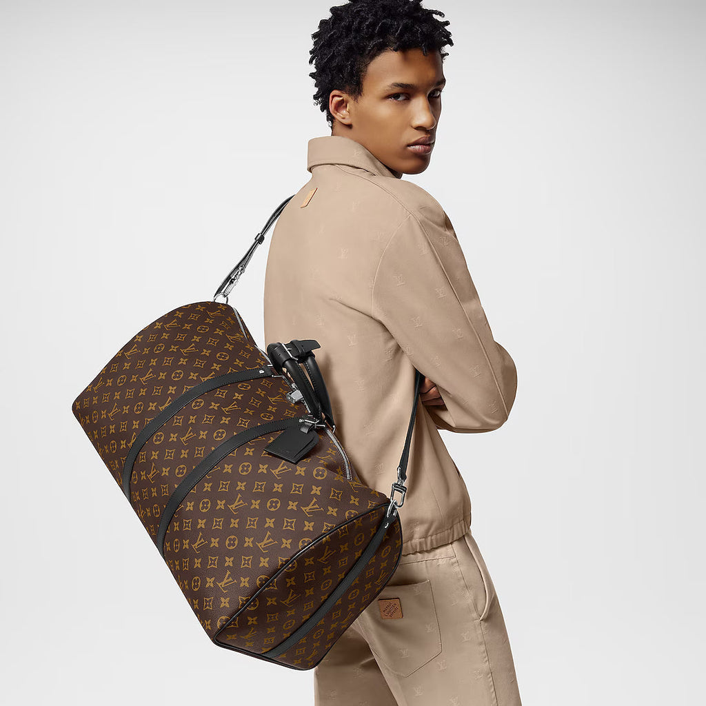 Monogram Travel Duffle Bag with Detachable Shoulder Strap
