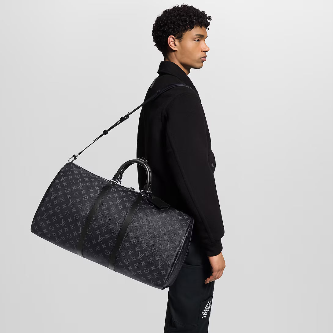 Monogram Travel Duffle Bag with Detachable Shoulder Strap