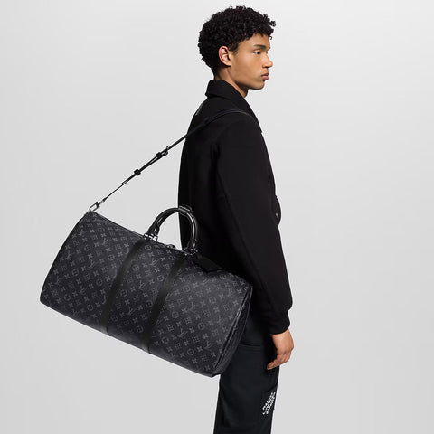 Monogram Travel Duffle Bag with Detachable Shoulder Strap