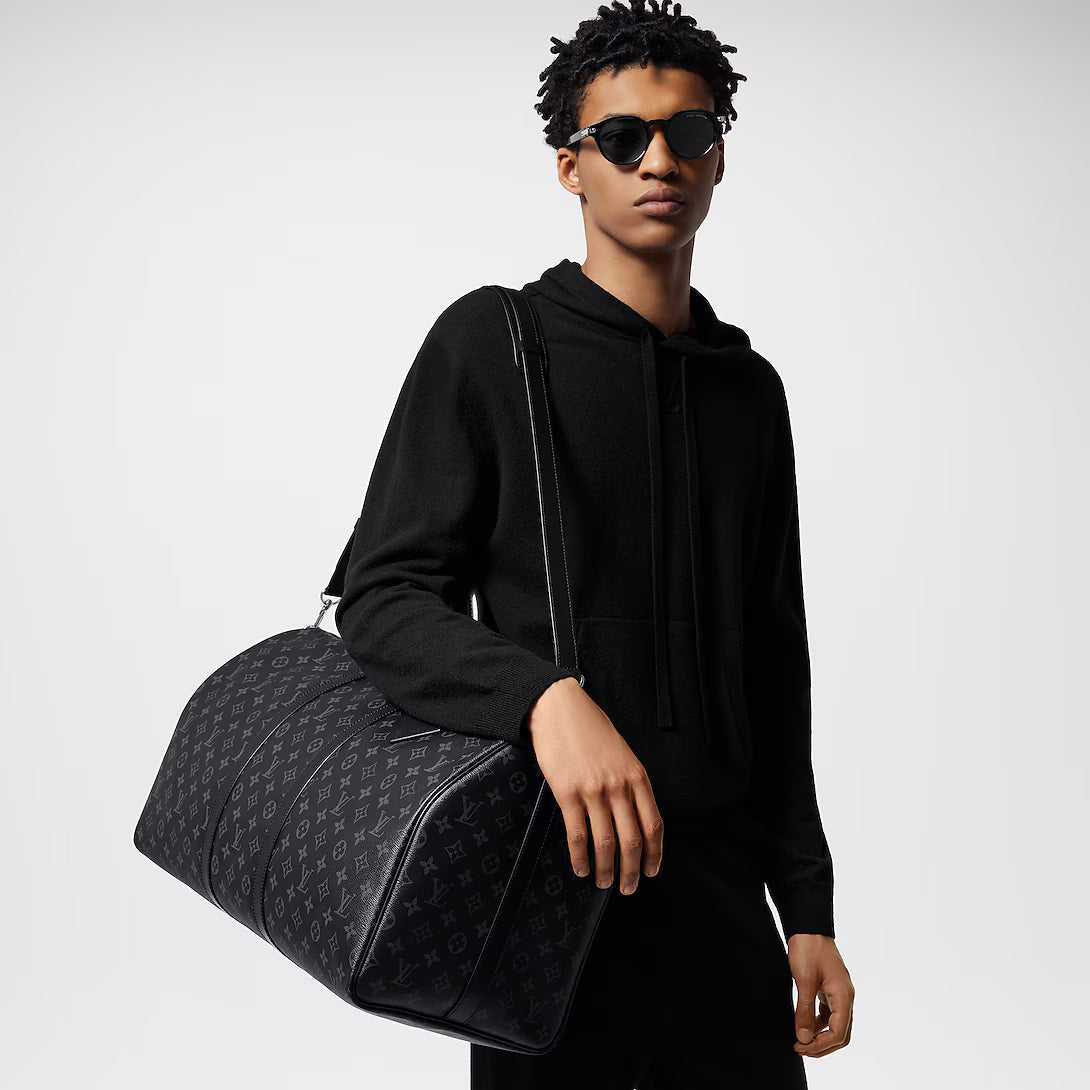 Monogram Travel Duffle Bag with Detachable Shoulder Strap