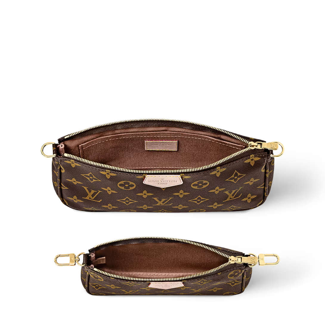 Multi-Pocket Crossbody táska – Monogram vászon stílusú