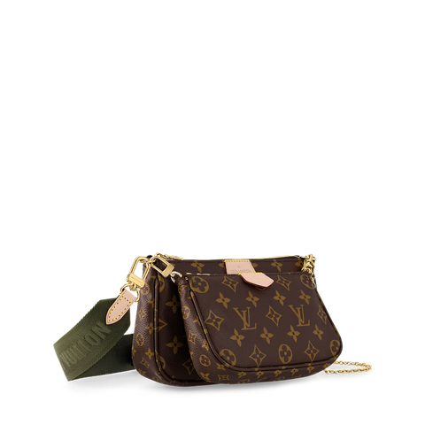 Multi-Pocket Crossbody Bag – Monogram Canvas Style