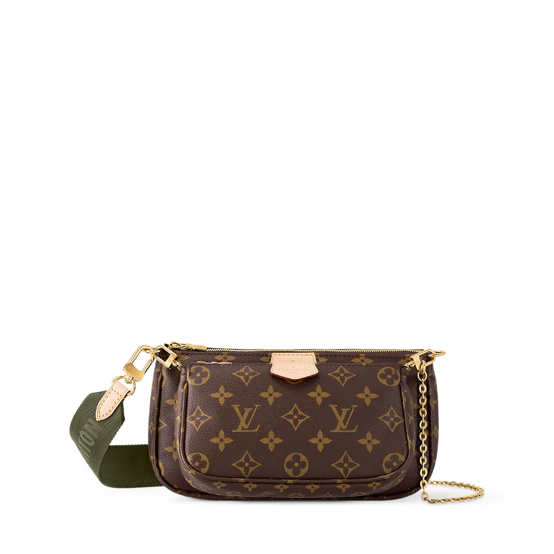 Multi-Pocket Crossbody táska – Monogram vászon stílusú