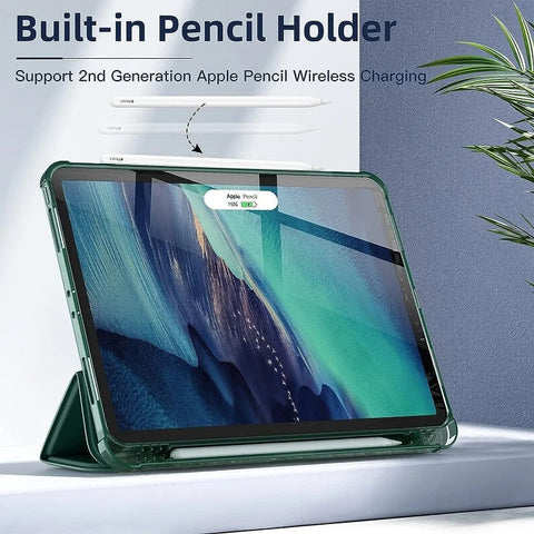 LÆDER FRISK SOMMER TEMA MØNSTER ÆBLE IPAD CASE MED BLYANTHOLDER
