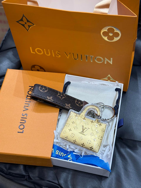 Porta-chaves Mini Bolsa Dourada