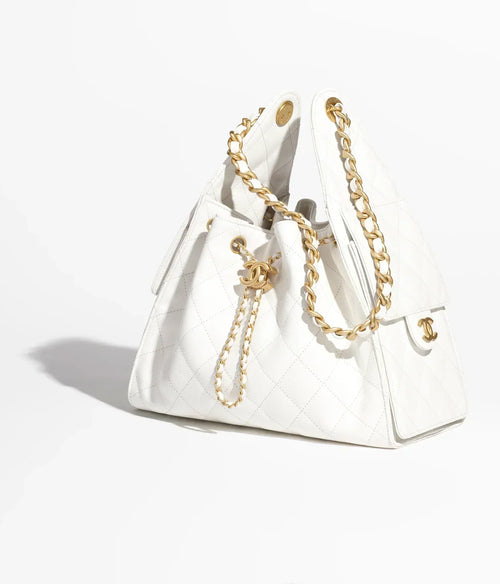 25 Small Handbag Grained Calfskin & Gold-Tone Metal Bag