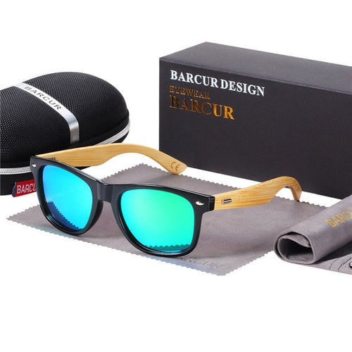 BARCUR Polarizált bambusz napszemüvegek Férfi Fa napszemüvegek Női Márka Eredeti Fa Szemüvegek Oculos de sol masculino