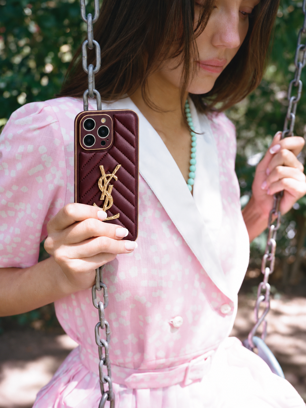 Saint Color Leather iPhone Case — lifestyle scene 4